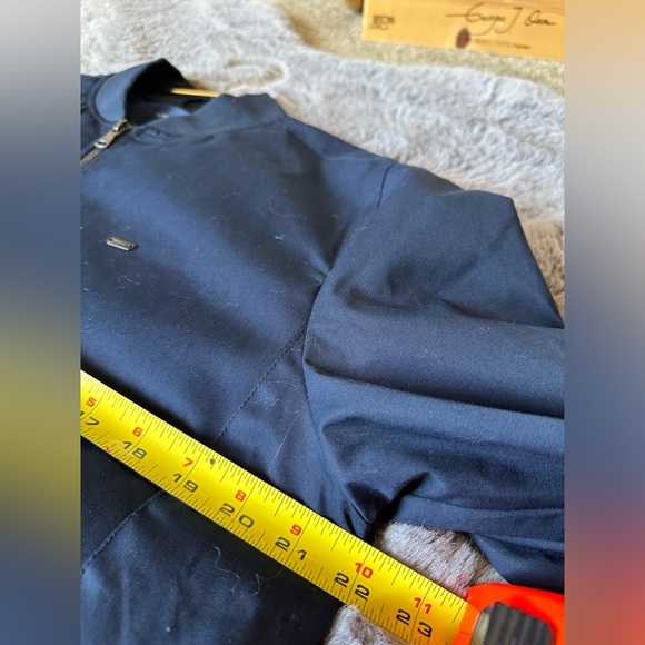 Peter England Blue Zipper pockets Blue lined Bomber size Medium - Picture 10 of 11